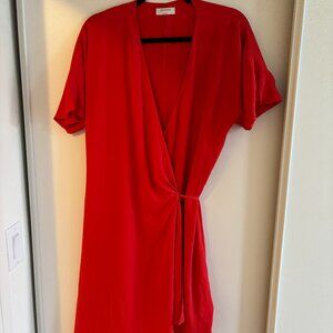 Babaton Red Wrap Dress (New With Tags)